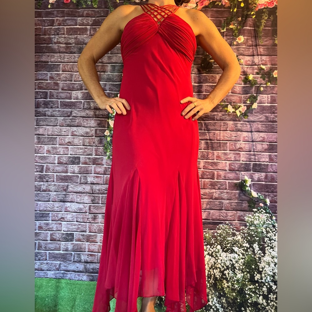 Asymmetrical Criss-Cross Neckline Dress